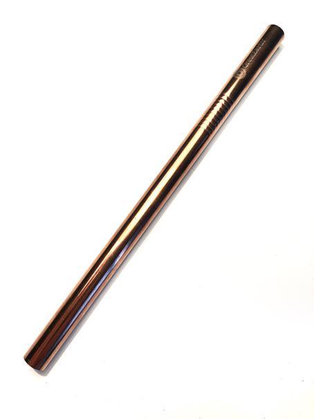 GE 12mm Steel Straw Straight Gold