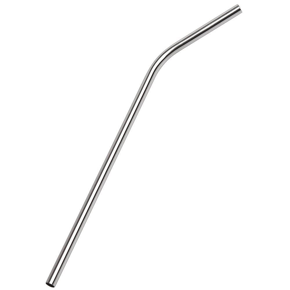 GE 8mm Steel Straw Bent Midnight Fever White