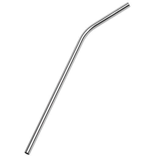 [25326352] GE 8mm Steel Straw Bent Midnight Fever White