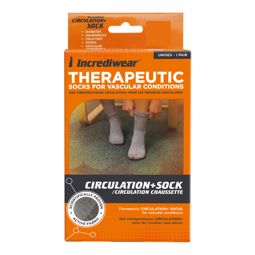 [25225303] Incrediwear Circulation+ Socks - Large - Grey | E506